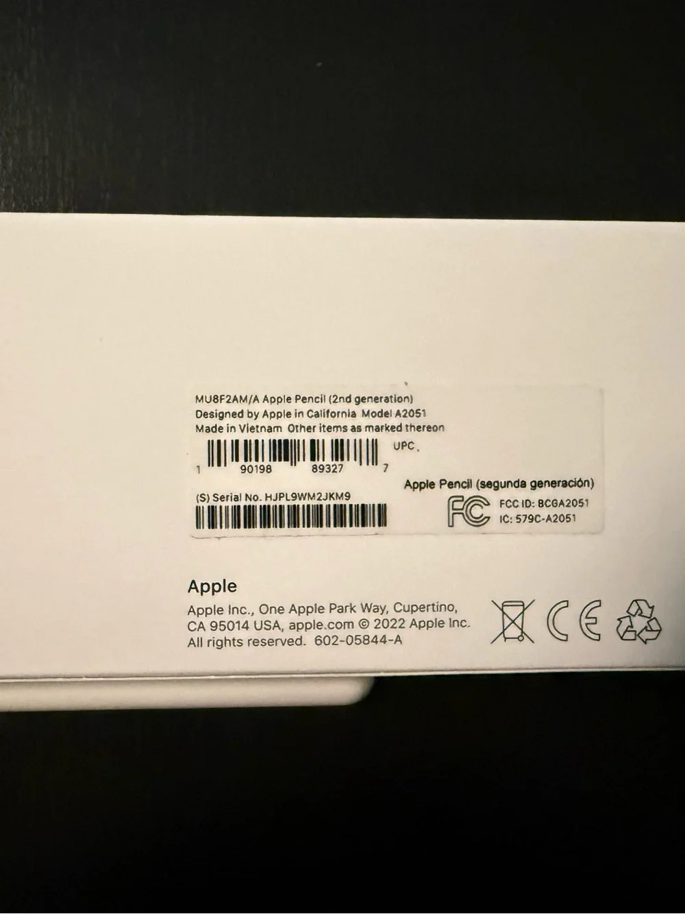 Apple Pencil (2nd Generation) - White Finish